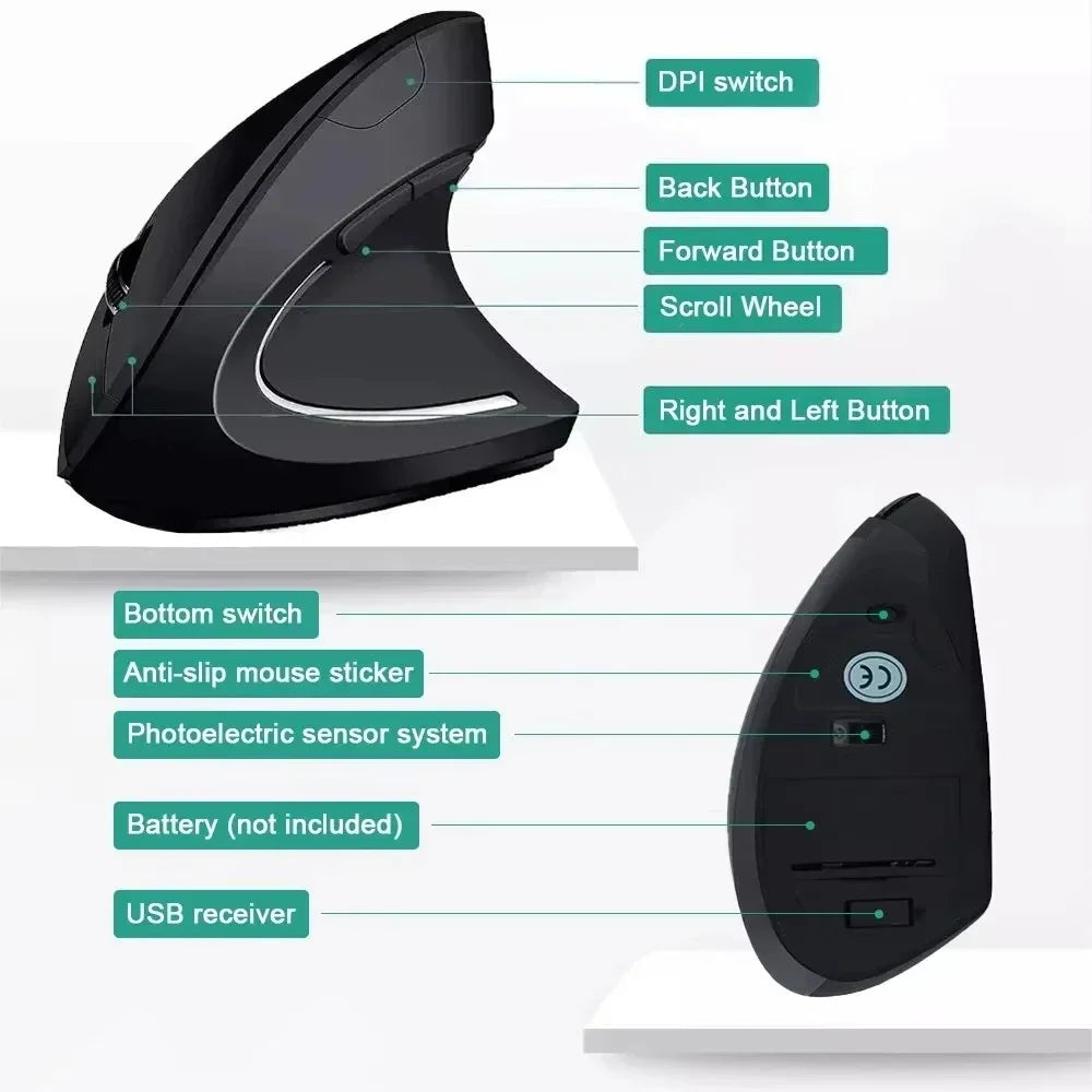 Mice 3 Wireless Vertical Ergonomic Mouse